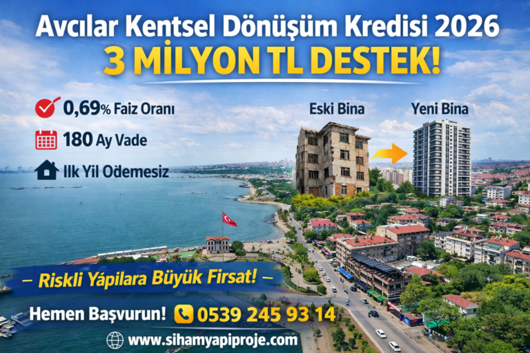 🏗️ Avcılar Kentsel Dönüşüm Kredisi 2026: 3 Milyon TL Destek Nasıl Alınır? Şartlar ve Başvuru Rehberi